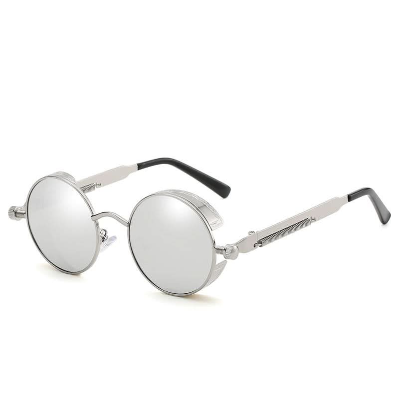 VintageCharm | Round Steampunk Sunglasses with Polarized Lenses - UV400 Protection 9
