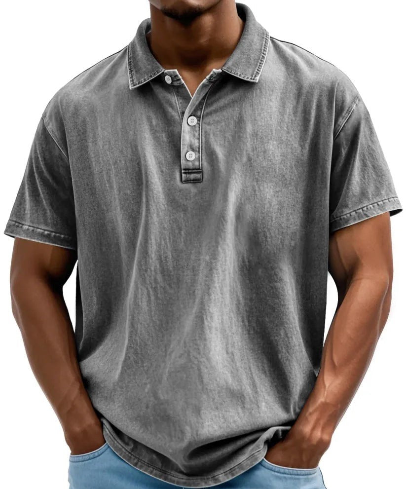 VintageWear | Men's Polo Shirt – Washed Vintage Finish, Relaxed Fit 1