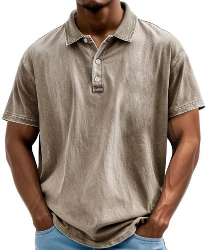 VintageWear | Men's Polo Shirt – Washed Vintage Finish, Relaxed Fit 4