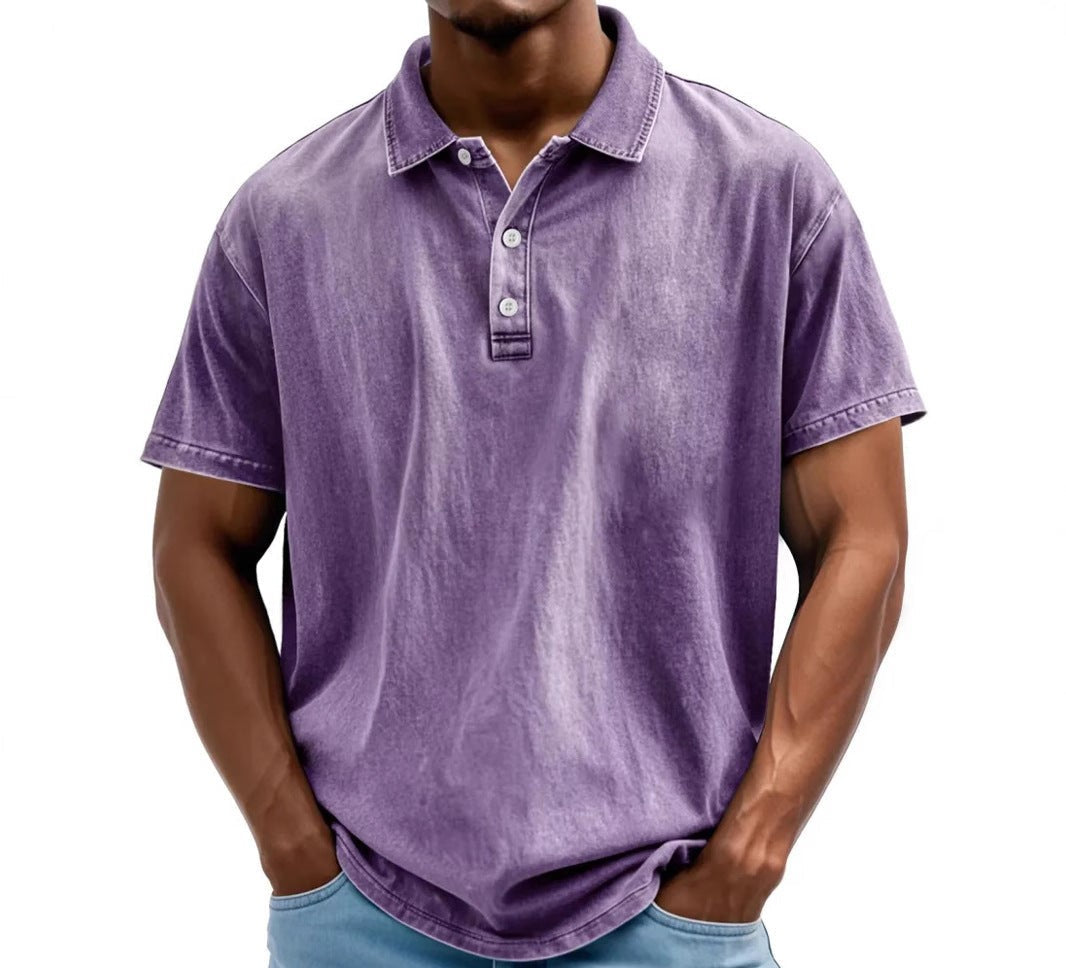 VintageWear | Men's Polo Shirt – Washed Vintage Finish, Relaxed Fit 7