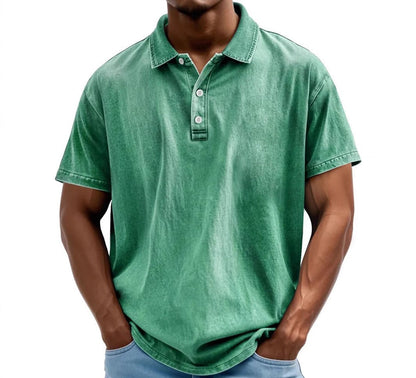 VintageWear | Men's Polo Shirt – Washed Vintage Finish, Relaxed Fit 8