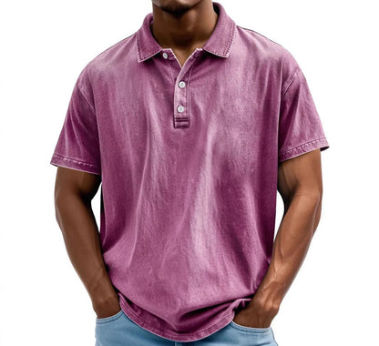 VintageWear | Men's Polo Shirt – Washed Vintage Finish, Relaxed Fit 9