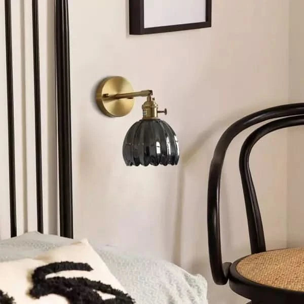 Vintage Tulip | Wall Sconce Lighting - Floral Glass Shade Design