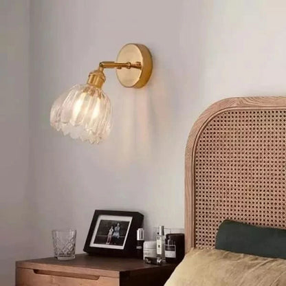 Vintage Tulip | Wall Sconce Lighting - Floral Glass Shade Design 6