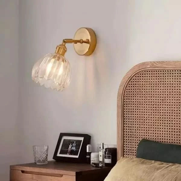 Vintage Tulip | Wall Sconce Lighting - Floral Glass Shade Design