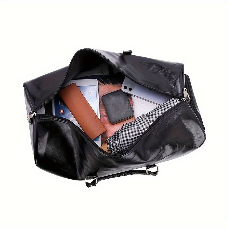 VoyaLux | Deluxe Leather Travel Bag – Spacious Retro Design for Travelers