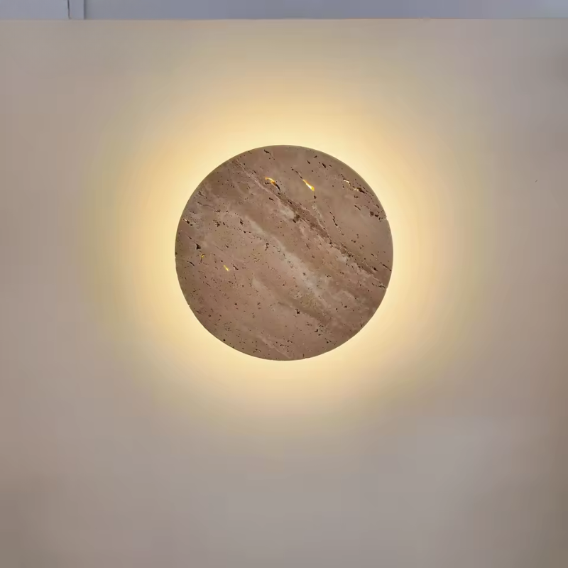 Wabi-Sabi | Travertine Wall Lamp - Integrated LED Design