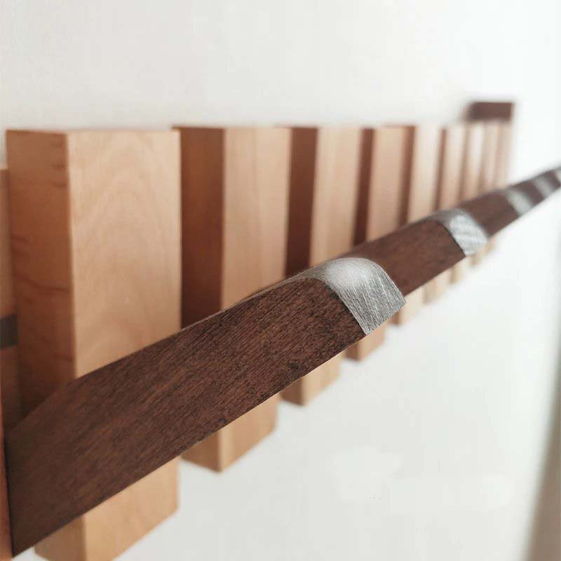 Wall Hook Rack | Five Folding Hooks, 30cm Wall Strip