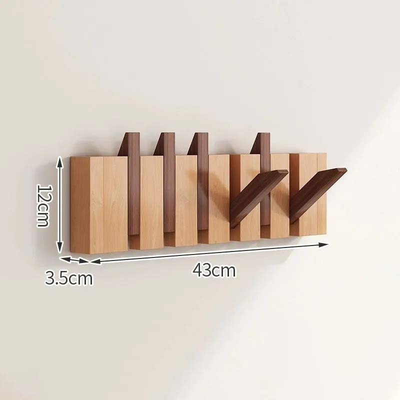 Wall Hook Rack | Five Folding Hooks, 30cm Wall Strip