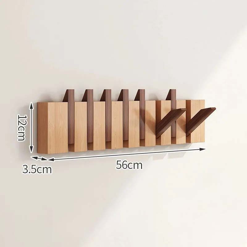 Wall Hook Rack | Five Folding Hooks, 30cm Wall Strip
