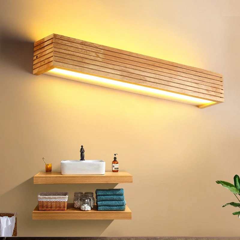 Wall Lights | Grooved Bar Body, Open Lower Light Slot