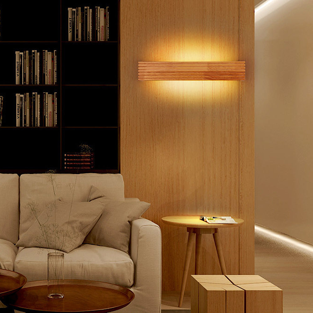 Wall Lights | Grooved Bar Body, Open Lower Light Slot