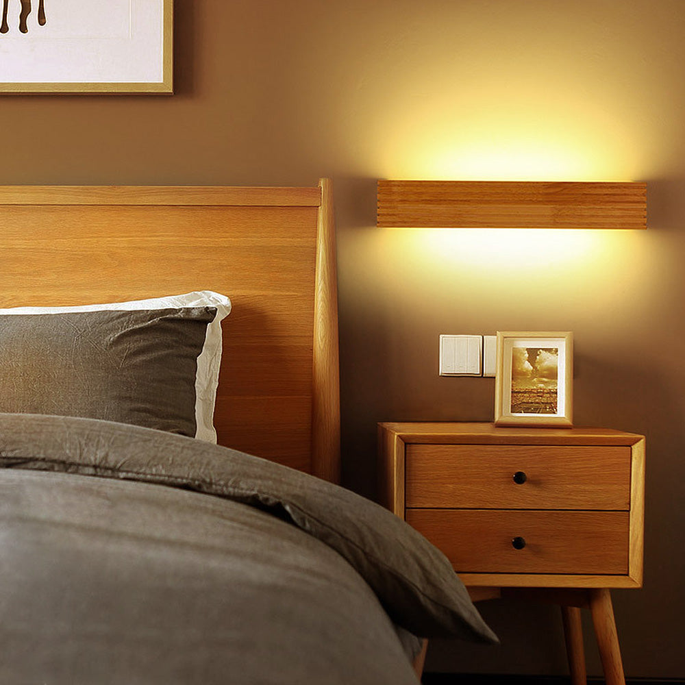 Wall Lights | Grooved Bar Body, Open Lower Light Slot