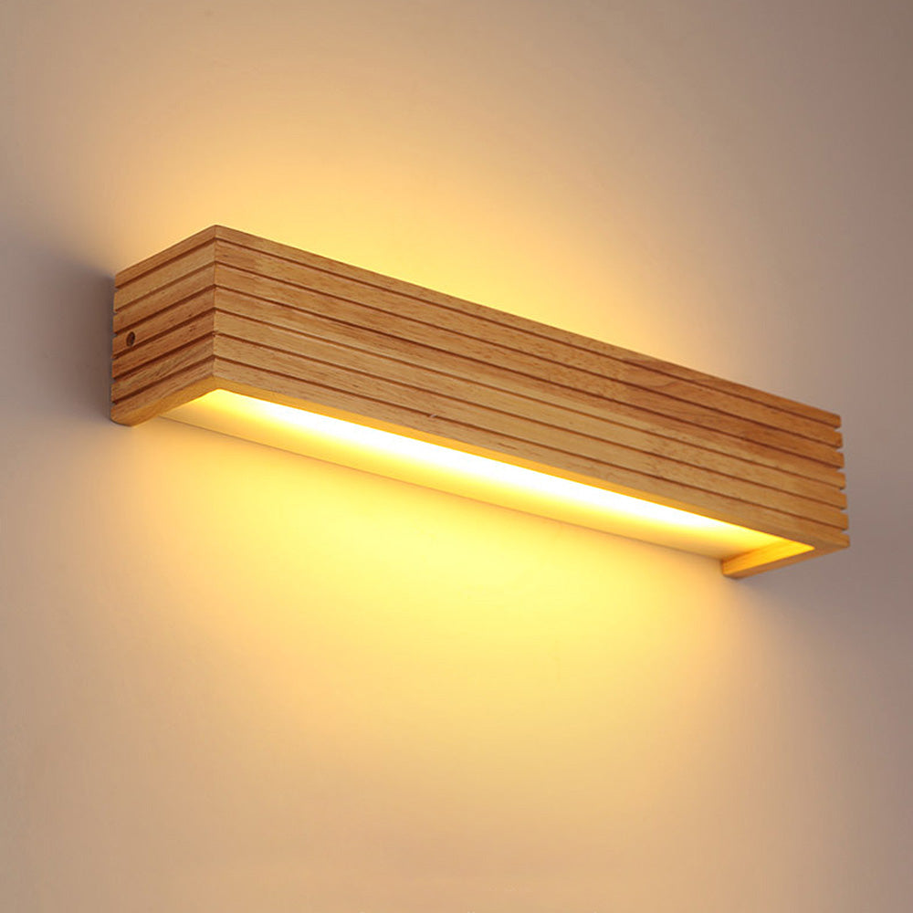 Wall Lights | Grooved Bar Body, Open Lower Light Slot