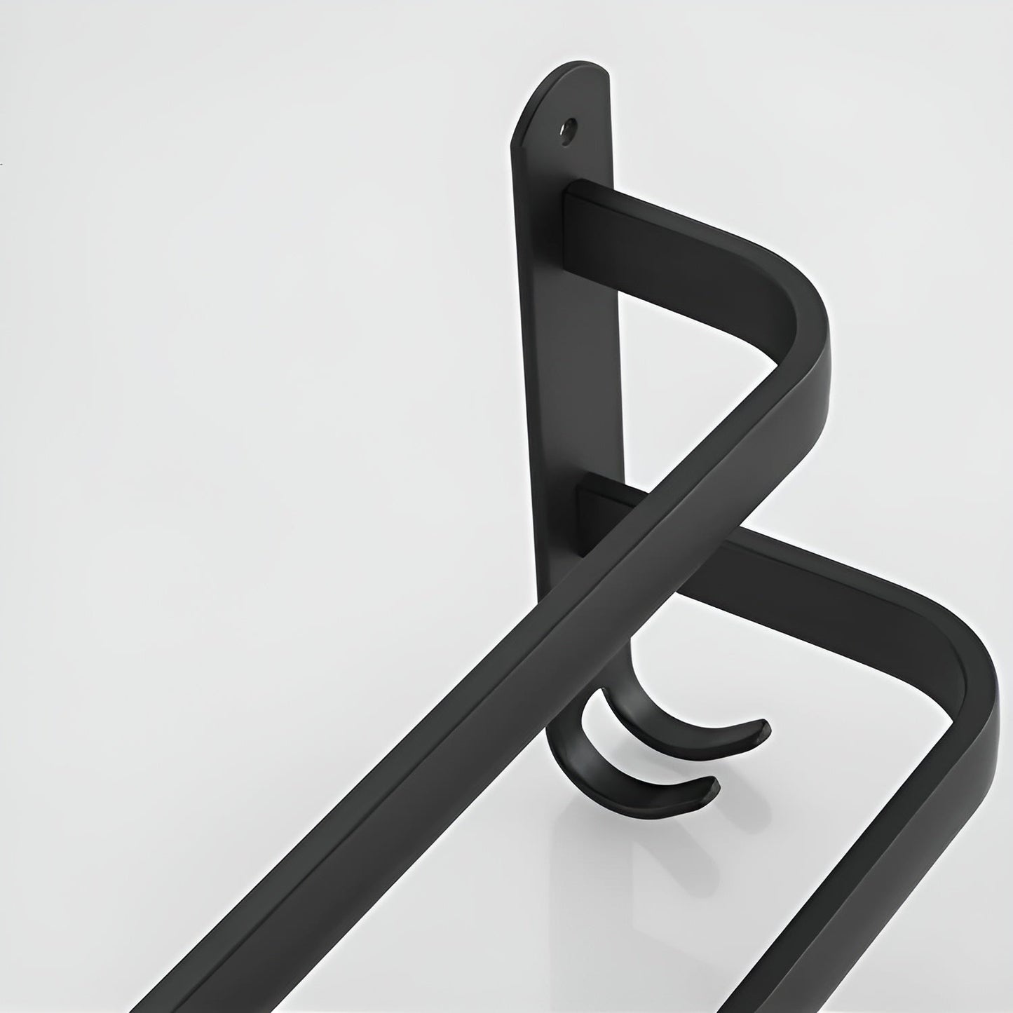 Wall-Mounted Towel Rack – Black Aluminum, 3-Tier Design for the Bathroom or Wellness Area 6