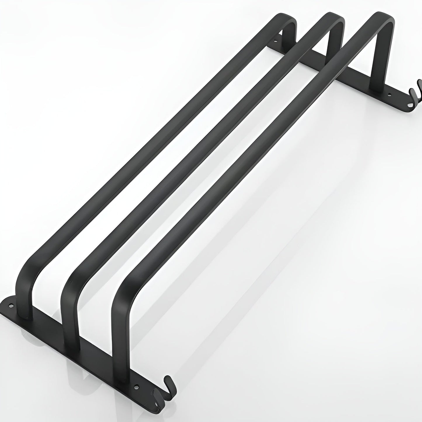 Wall-Mounted Towel Rack – Black Aluminum, 3-Tier Design for the Bathroom or Wellness Area 7