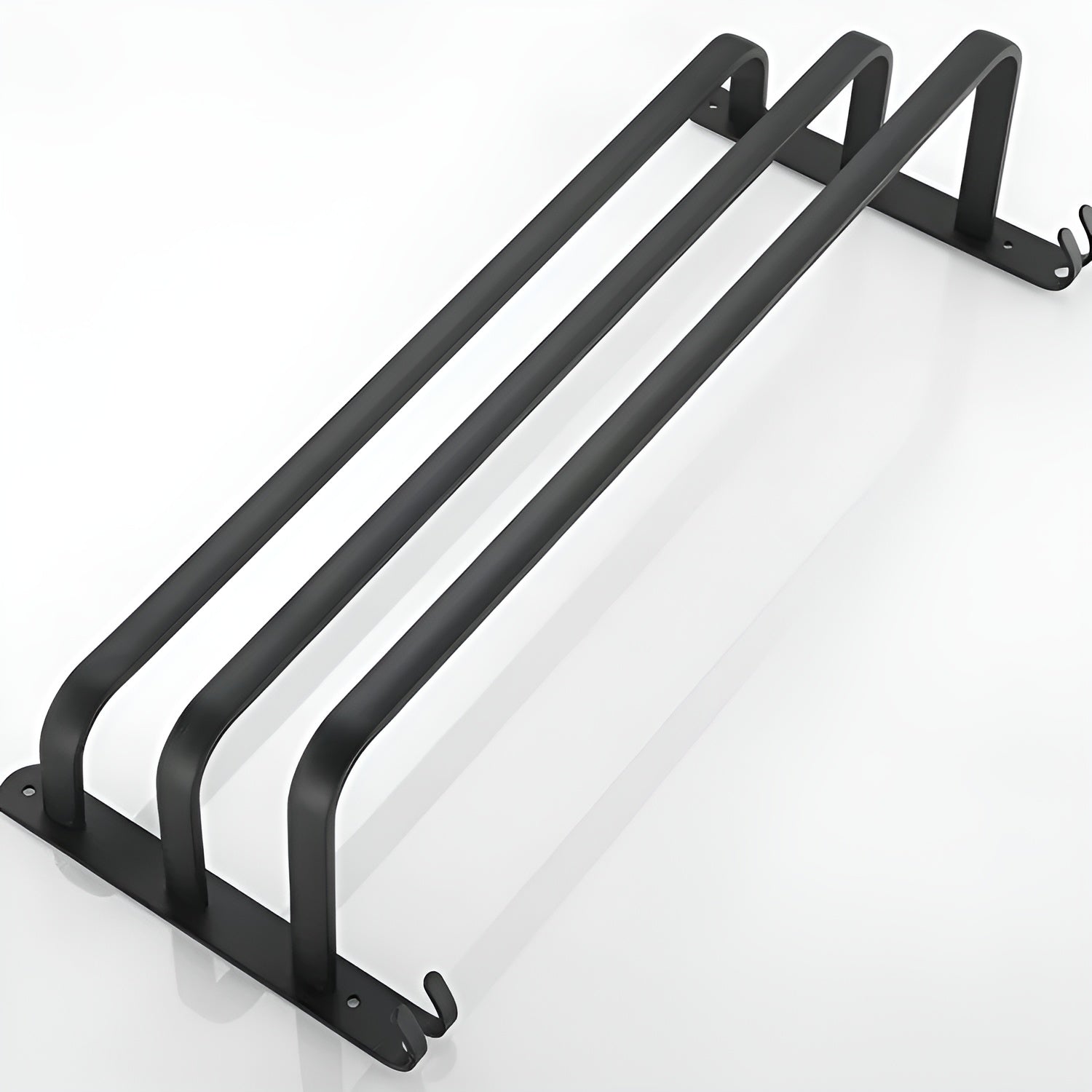 Wall-Mounted Towel Rack – Black Aluminum, 3-Tier Design for the Bathroom or Wellness Area 7