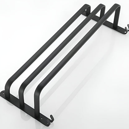 Wall-Mounted Towel Rack – Black Aluminum, 3-Tier Design for the Bathroom or Wellness Area 7