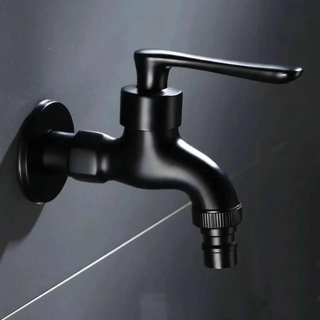 Wall-mounted faucet – Matte black brass for the kitchen, bathroom, or garden 14