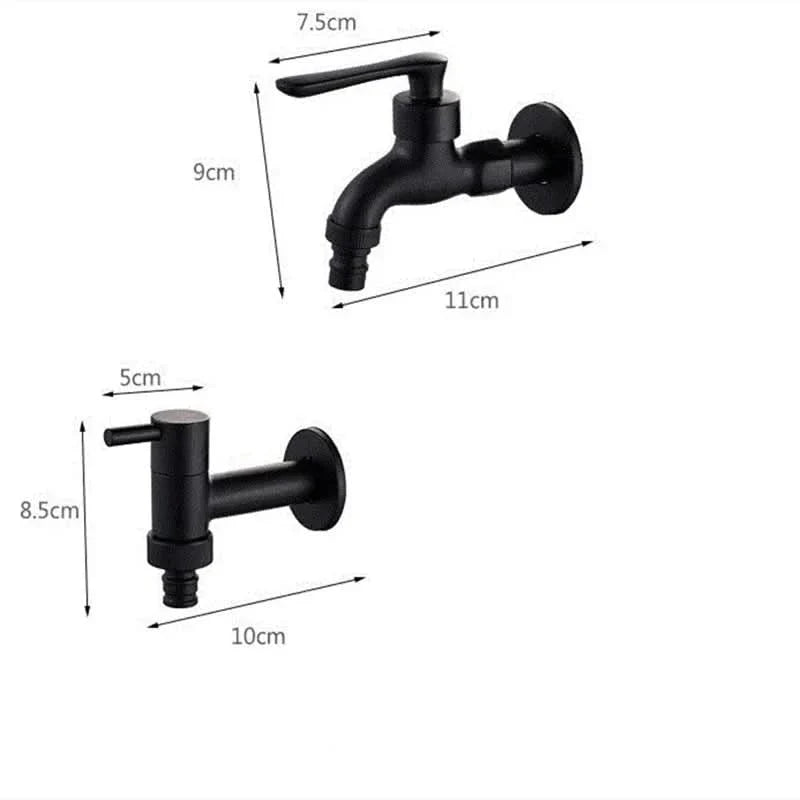 Wall-mounted faucet – Matte black brass for the kitchen, bathroom, or garden 8