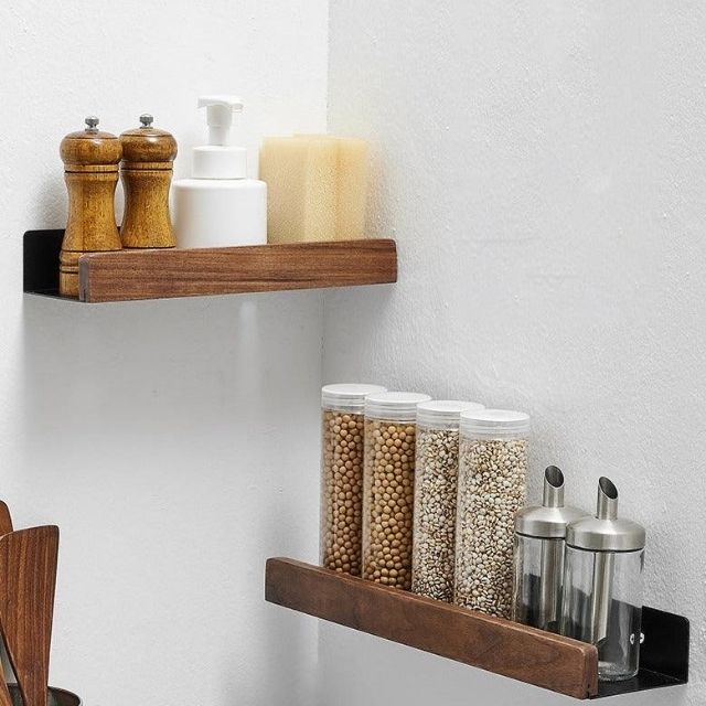 Wall Bathroom Shelf No Drill Storage Rack 0