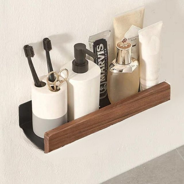 Wall Bathroom Shelf No Drill Storage Rack 1