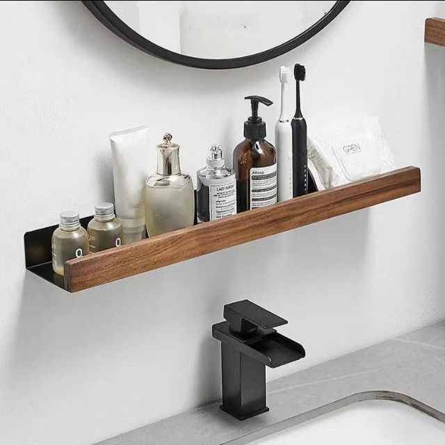 Wall Bathroom Shelf No Drill Storage Rack 3