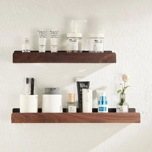 Wall Bathroom Shelf No Drill Storage Rack 6