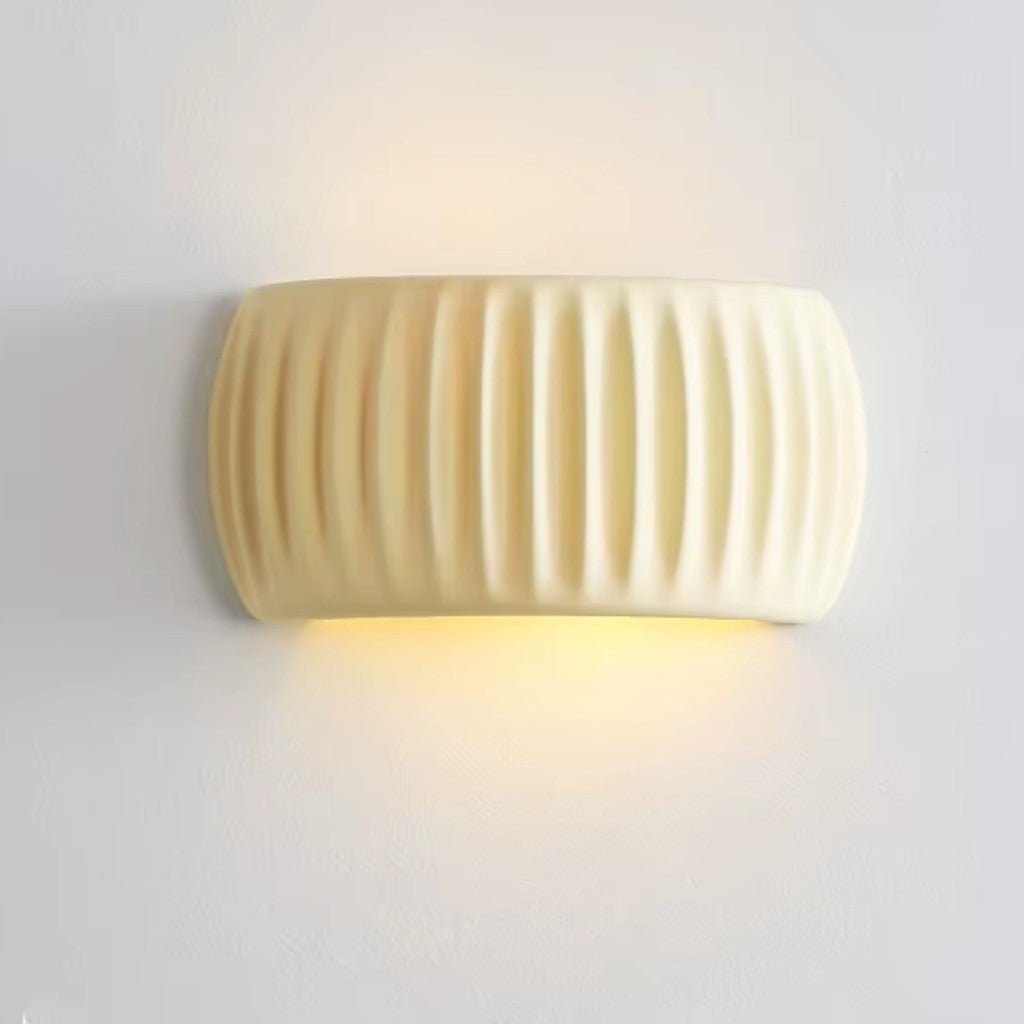 Wall Light Sconce – Sculptural Resin Shade with G9 Base and Iron Frame
