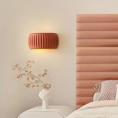 Wall Light Sconce – Sculptural Resin Shade with G9 Base and Iron Frame