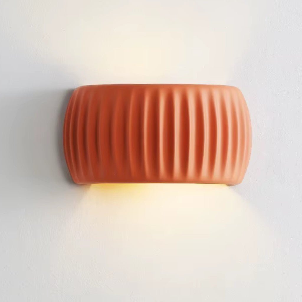 Wall Light Sconce – Sculptural Resin Shade with G9 Base and Iron Frame