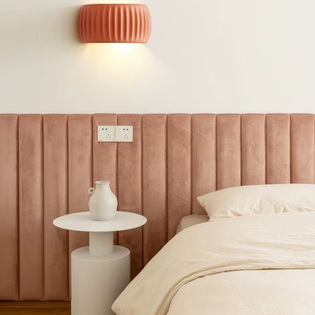 Wall Light Sconce – Sculptural Resin Shade with G9 Base and Iron Frame