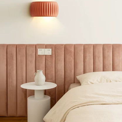 Wall Light Sconce – Sculptural Resin Shade with G9 Base and Iron Frame