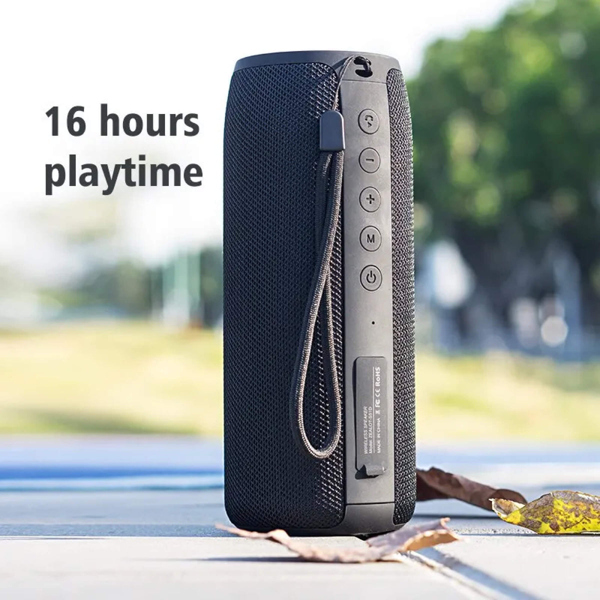 Waterproof Bluetooth Speaker 10W | Bluetooth 5.2 TWS Dual Pairing | 12H Playtime, TF Card/USB Flash Drive Support