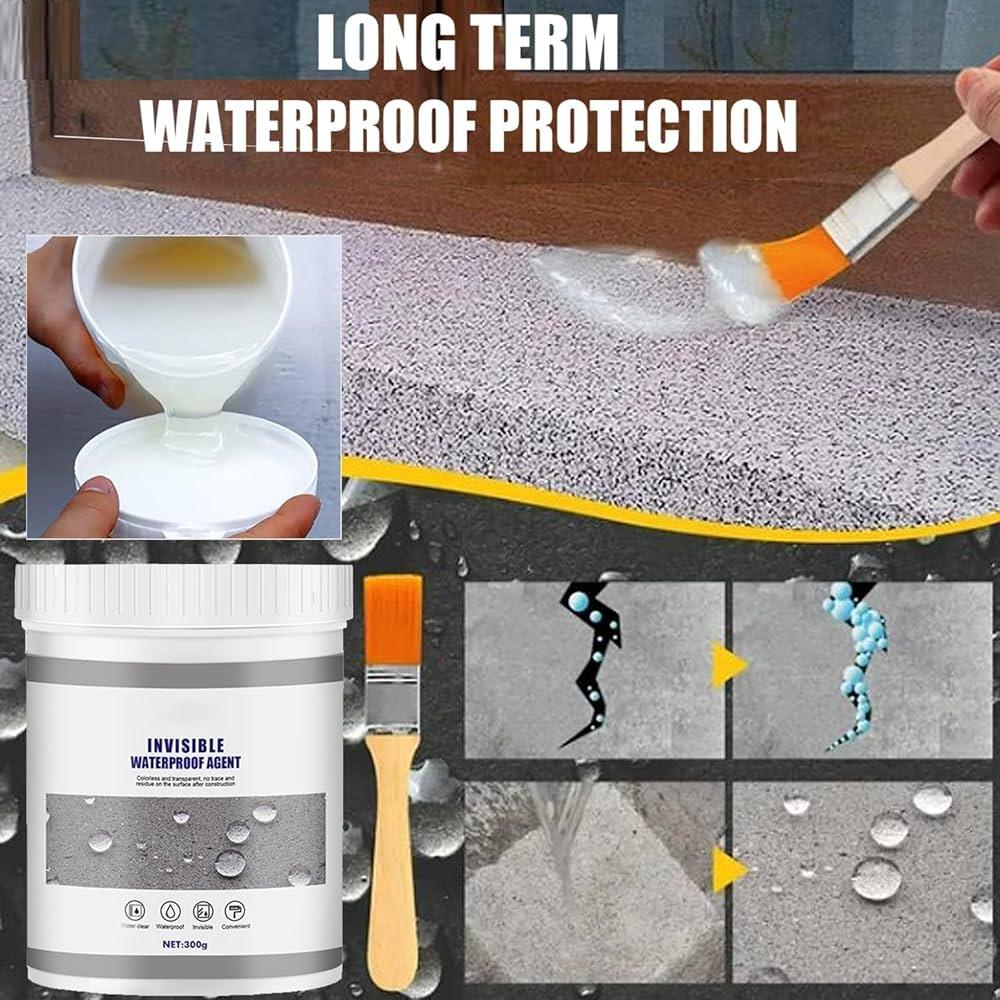 Waterproof Sealant 300g 2-Piece Set | Flexible Silicone Formula | Bonds Wood, Metal, Ceramic & Stone, Weatherproof Seal