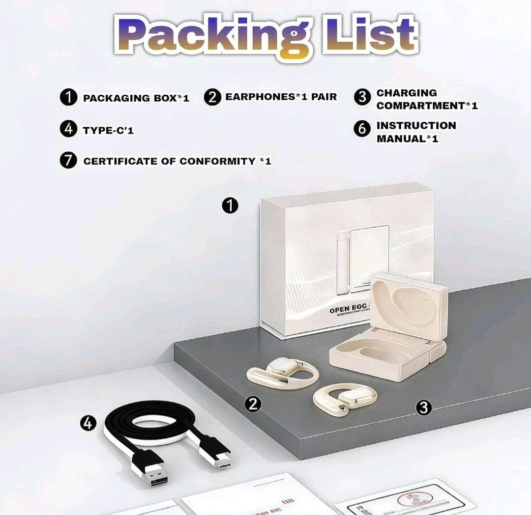 Wireless Bluetooth Earbuds Bluetooth 6.0 | IPX5 Waterproof Sports Design | Long Battery Life with Charging Case