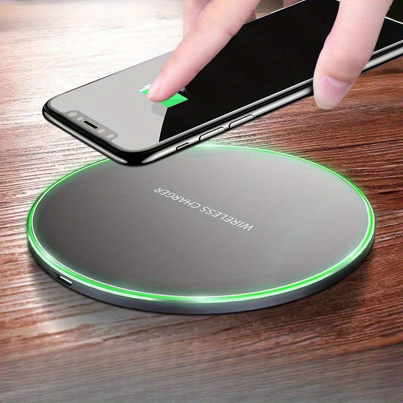 Wireless Charging Pad 15W | Fast Qi Charging for iPhone, Samsung & Pixel | Slim Cable-Free Charger Base for Home & Office