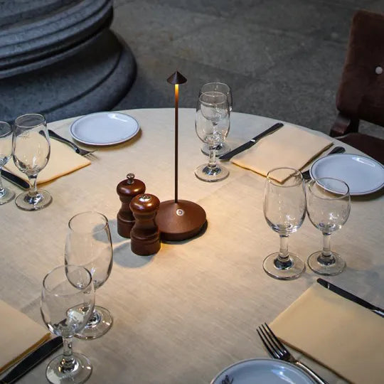 Wireless LED Table Lamp | Nordic Cordless Cone Design