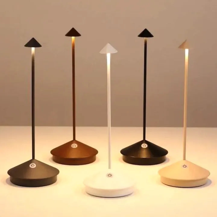 Wireless LED Table Lamp | Nordic Cordless Cone Design