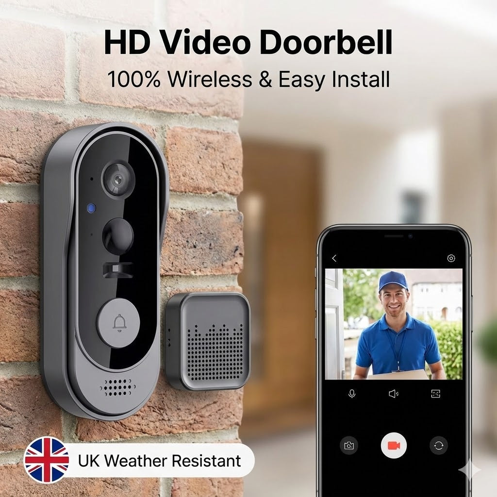 Wireless Video Doorbell | 1080p HD Camera, Two-Way Talk & Night Vision