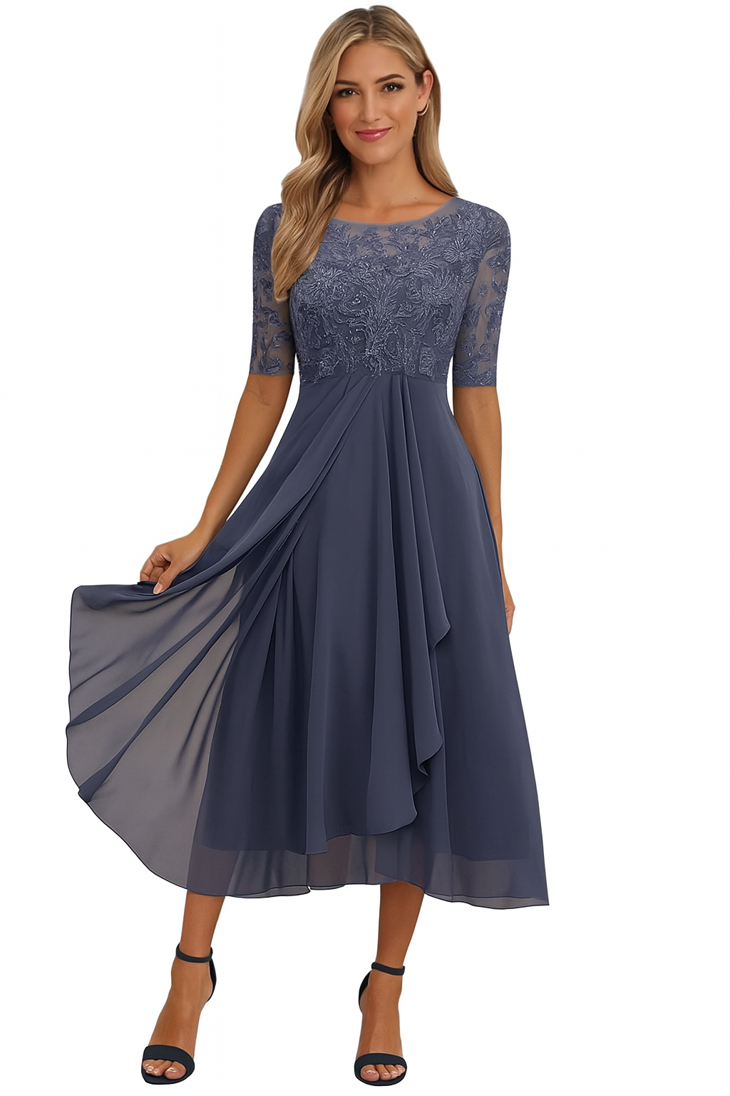 Women’s A Line Midi Dress – Comfortable Plus Size Summer Style