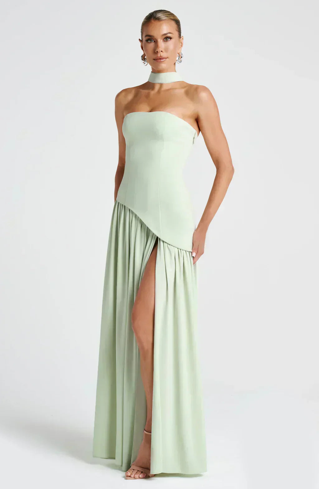 Women's Asymmetric Cut Maxi Dress – 100% Polyester