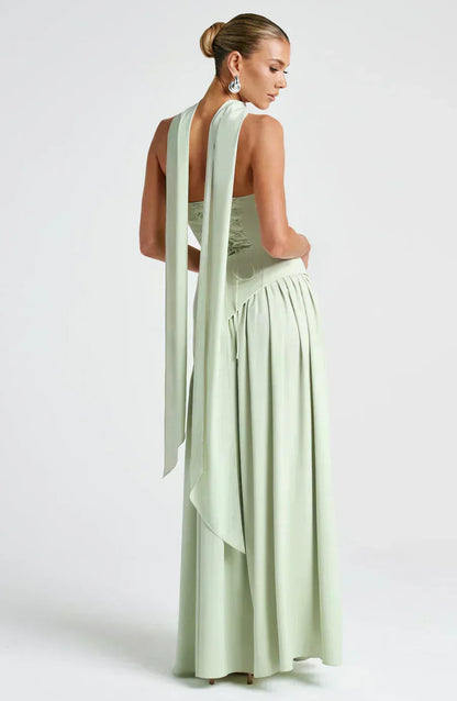 Women's Asymmetric Cut Maxi Dress – 100% Polyester