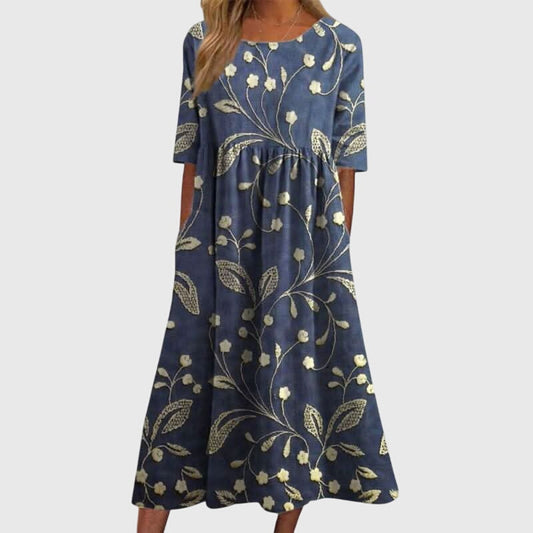 Women's Black Dress – Flattering Flowing Silhouette, Knee-Length