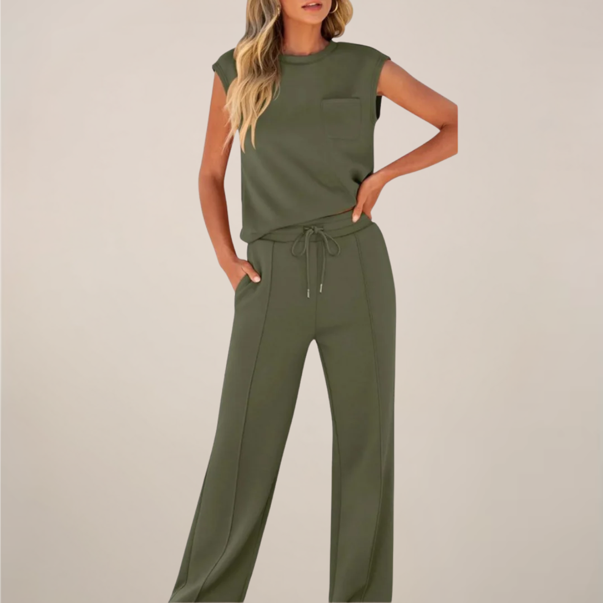 Women’s Co Ord Set – Relaxed Fit Two Piece Sets for Casual Wear