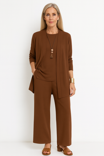 Women's Plus Size 3-Piece Set – Lightweight Fabric, Sizes S–5XL