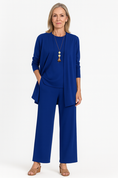 Women's Plus Size 3-Piece Set – Lightweight Fabric, Sizes S–5XL