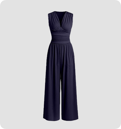 Women’s Sleeveless Jumpsuit – Flattering Silhouette Comfortable Fit