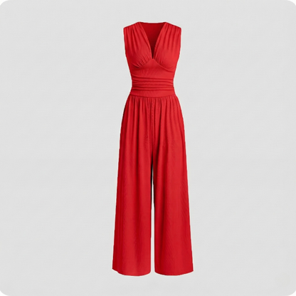 Women’s Sleeveless Jumpsuit – Flattering Silhouette Comfortable Fit