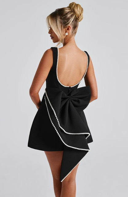 Women’s Structured Mini Dress – Tailored Polyester Design for Weddings
